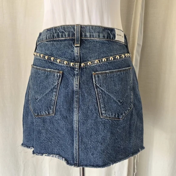 Hudson- The Viper Skirt- Studded Denim Skirt - Picture 2 of 3